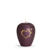 Zvieracia urna Verona Heart so sviečkou - Berry 0,5l