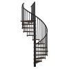 Minka STAIRS Kombinované točité schodisko Spiral Effect orech/čierna pr. 120 cm