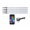 LED interiér kabíny RGB 4x30 cm BLUETOOTH USB 5V