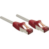 LINDY 47841 RJ45 sieťové káble, prepojovacie káble CAT 6 S/FTP 7.50 m sivá s ochranou 1 ks; 47841