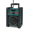 NEDIS digitální rádio/ stolní provedení/ výkon 15W/ DAB+/ FM/ Bluetooth/ IP65/ napájení z baterie/síťové/ černo-zelené