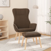 Relaxačné kreslo s podnožkou hnedé látka-ForU-3097885
