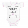 Body krátky rukáv s vtipným textom Baby Nellys, To dáš Tati!, veľ. 80, holka 86 (12-18m)