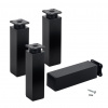 Stabilit Sada nábytkových nôh nastaviteľných, 40 × 150–170 mm, plast, čierna, 50 kg, 4 ks, 50610
