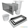 Skimmer Procopi široký otvor 402 x 160 mm pre fóliované bazény sivý