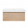 Naturel Koupelnová skříňka s umyvadlem Savona 98x43x44,8 cm dub halifax mat SAVONA100DHSAT