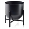 Stojan na kvety - Valec Khwen black 26 cm Kovová na stánku Loft (Stojan na kvety - Valec Khwen black 26 cm Kovová na stánku Loft)