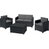 ALLIBERT MONACO SET WITH STORAGE TABLE antracit/sivá (216779) - set záhradného nábytku
