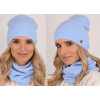 Fashionweek Exkluzívny alpakové zimné set čiapka a šál, pletený tunel Zizi-AL1 Farba: jasne modrá, Veľkosť: Universal