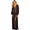 Dámský župan Sheer Long Sleeve Lace Robe with Thong Velikost: S (34-38)