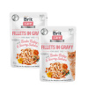 2 x Brit Care Cat Fillets in Gravy with Tender Turkey & Savory Salmon 85 g