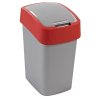 Odpadkový kôš na triedený odpad Flip Bin Silver-Red 50 l CURVER