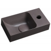 Sapho PICCOLINO betonové umývátko 30,8x17cm, baterie vpravo, tmavě hnědá mat
