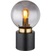 Globo Lighting Marka stolová lampa 1x25 W čierna-dymová-mosadzná 21003BB