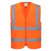 PORTWEST HI-VIS C375 / Reflexná vesta na zips - HV oranžová XL