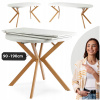 Rozkladací kuchynský stôl okrúhly do jedálne a obývacej izby Loft Biely LUGO
