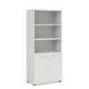 Basic Policová skriňa BASIC, kombinovaná, so zámkom, 80x40x182,1cm, biela