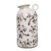 Chic Antique Keramická váza s uškom a kvetmi Nancy - Ø 14*26 cm - Chic Antique