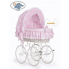 Moses Basket Retro Victoria - biela + ružová hydina (Moses Basket Retro Victoria - biela + ružová hydina)