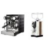 Rocket Espresso Appartamento TCA, black/black + Eureka Mignon Specialita, WD white, walnut