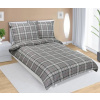Bellatex obliečky krep 80/899 sivé káro 140x200 70x90