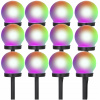 Solárna lampa, 37 cm, 12 ks. (SLNEČNÁ LAMPA ZÁHRADNÉ GULE SOLÁRNE LAMPY RGB GUĽA DÁVANÁ DO ZÁHRADY 12 KS)