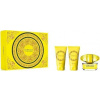 Versace Versace Yellow Diamond sada toaletní voda sprej 50ml + tělové mléko 50ml + sprchový gel 50ml
