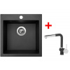 Set Sinks Viva 455 Metalblack + Mix 3 P GR