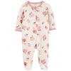 CARTERS CARTER'S Overal na zips Sleep&Play Ivory Apple dievča 9m/ veľ. 74