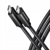 Axagon BUCM32-CM10AB USB-C USB-C, USB 3.2 Gen 2, PD 100W 5A, 4k HD, ALU, 1m, černý