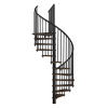 Minka STAIRS Kombinované točité schodisko Spiral Effect orech/čierna pr. 140 cm