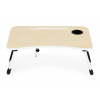 Skladací stolík pod notebook, podnos 60x40 cm, lampička a ventilátor ModernHome