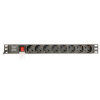 Gembird PDU 8 schucko, C14, 1U, 10 A, 3m