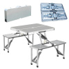 Skladací stolík stôl turistický kempingový hliníkový cestovný s lavičkami
