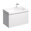 Geberit Xeno 2 - Skrinka pod umývadlo 90 cm, s odkladacou plochou, zásuvka s LED svietidlom, lesklá biela 500.516.01.1