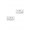 Manžetové gombíky Emporio Armani pánske, EGS3077040 strieborná ONE SIZE