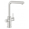 Grohe Blue Pure - Drezová batéria Minta s filtračnou funkciou a výsuvnou koncovkou, supersteel 30590DC0