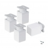 Stabilit Sada nábytkových nôh nastaviteľných, 40 × 60–80 mm, plast, biela, 50 kg, 4 ks, 50611