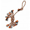 HipHop Dog Preťahovadlo SPIDER HipHop s 11 ramenami 51 cm / 150 g šedá, tm.šedá, oranžová