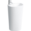 LAUFEN Palomba Collection voľne stojace umývadlo do priestoru, s otvorom vľavo, so skrytým prepadom, 525 x 400 mm, výška 900 mm, biela, s povrchom LCC, H8118034001041