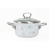 Hrniec smalt + pokr 20 cm/3,5l PREMIUM biely