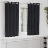 zahrada-XL Zatemňovacie závesy 2 pcs Čierna 140 x 175 cm Zamat 4107164