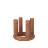 Okrúhly adventný svietnik 4 sviečky priemer 20 cm Broste LUCILLE - svetlo hnedý