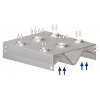 Centrální digestoř skříňová rekuperační 4800x2200x450 mm | STALGAST, 9821622480 inox