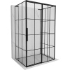 Mexen Rox-3S L sprchový kút 3-stranný posuvný pravý 110 x 90 cm, čierna mriežka, čierna - 8C2L-110-090-70-77-3S-P