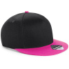 Beechfield Kšiltovka B 615 Snapback, 5 panelová, dětská COT530615o6399-black/fuchs UNI Černá/fuchsiová