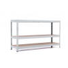 Policový regál Trestles RH 900x1600x500, nosnosť 900 kg, 3 police Farba: sivá, Typ police: drevená MDF 5,4 mm