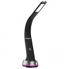 IMMAX LED stolní lampička CORELLA/ Qi nabíjení/ 7W/ 5V/2,1 A/ RGB podsvícení/ stmívatelná/ USB/ černá + stříbrné prvky 08973L