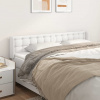 vidaXL Čelo postele so záhybmi biely 163x16x78/88 cm umelá koža - Biela - 54136-9205