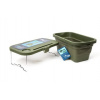PLATINET KEMPINGOVÝ PIKNIKOVÝ KOŠÍK 47X29X23,5 CM, 16L, SKLADACÍ, S VEKOM 2V 1 / STÔL ZELENÝ